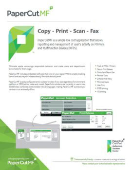 Papercut, Mf, Ecoprintq, Williams Office Equipment