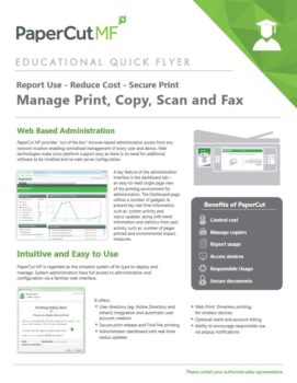 Papercut, Mf, Education Flyer, Williams Office Equipment
