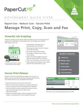 Papercut, Mf, Government Flyer, Williams Office Equipment